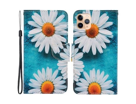 Funda PU patrón magnético Margaridas por iPhone 11 Pro 5.8