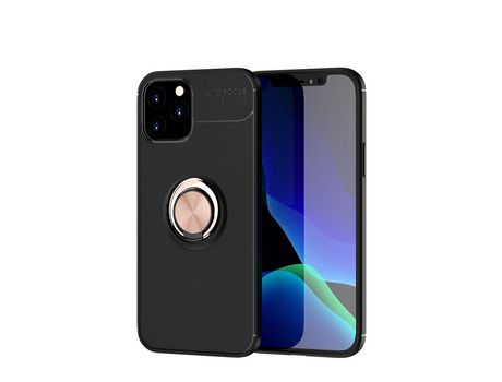 Carcasa TPU con muleta negro/ouro rosa por Apple iPhone 12 Max/Pro 6.1