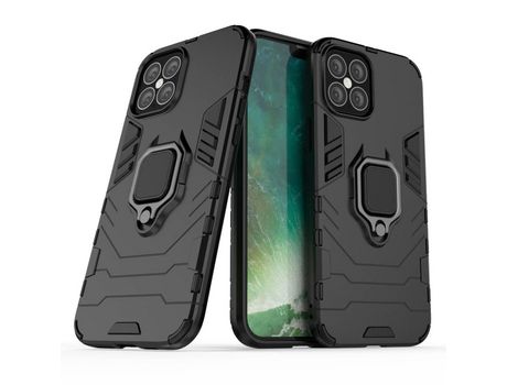 Carcasa TPU legal guarda híbrido con muleta negro por Apple iPhone 12 Pro Max 6.7