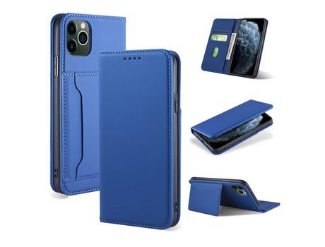 Carcasa PU con apoyo azul por Apple iPhone 11 Pro Max 6.5