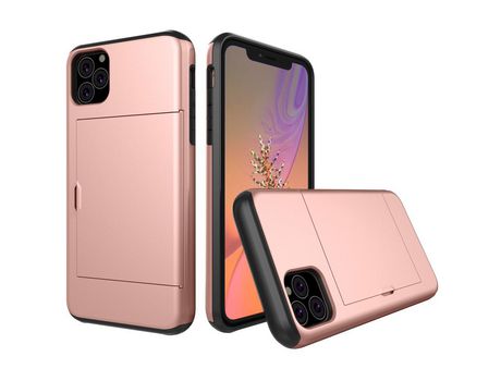 Carcasa TPU híbrido con slot por tarjeta ouro rosa por Apple iPhone XR 6.1 pouces (2019)