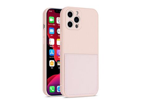 Carcasa TPU con suporte por tarjeta rosa por Apple iPhone 12 Pro