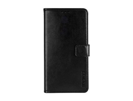 Funda PU + TPU IDEWEI textura de caballo Loco negro por iPhone 13 Pro 6.1