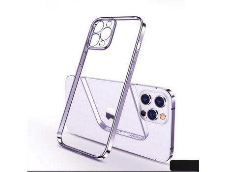 Carcasa TPU ultra fino transparente con estrutura de galvanoplastia roxo por Apple iPhone 11 Pro Max 6.5