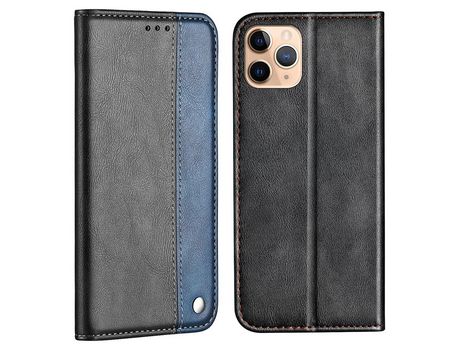 Funda PU + TPU emenda de cores azul anti-queda por iPhone 13 Pro 6.1