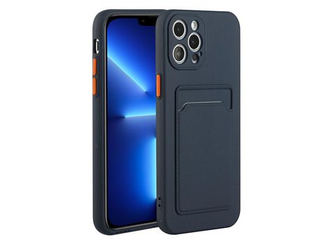 Funda TPU con um único poseedor de tarjeta azul escuro por iPhone 13 Pro 6.1