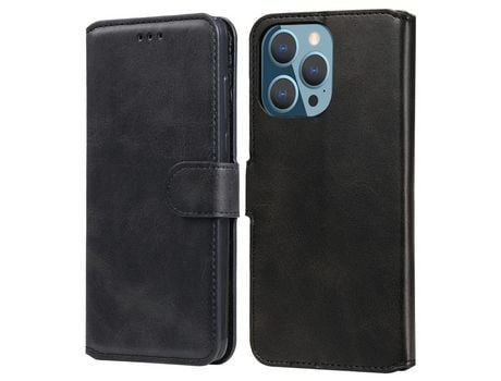 Funda PU + TPU pára-quedas negro por iPhone 13 Pro 6.1