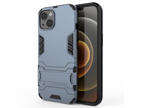 Funda TPU con suporte a prueba de choques 2 en 1 híbrido y flexível azul por iPhone 13 6.1
