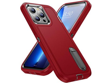 Funda TPU con muleta negro/rojo por iPhone 13 Pro 6.1