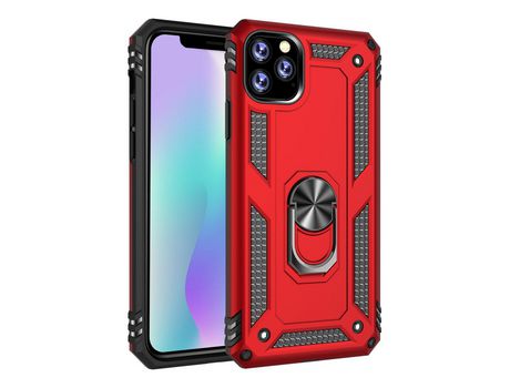 Carcasa TPU armadura híbrido con suporte rojo por Apple iPhone XS Max 6.5 pouces (2019)