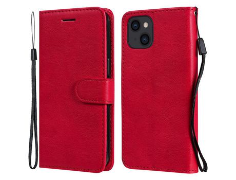 Funda PU + TPU con porta-tarjetas y bandolera vermelha por iPhone 13 6.1