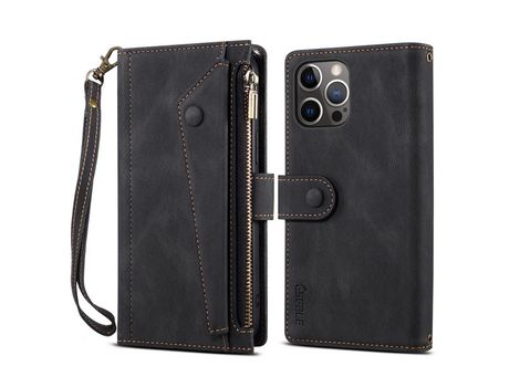 Funda PU à prova de poeira negro por iPhone 13 Pro Max 6.7