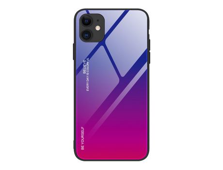 Carcasa TPU gradiente de color híbrido azul/rosa por Apple iPhone 12 Pro/Max 6.1