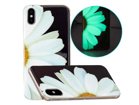 Funda TPU Anti-lágrimas noctilescente uma margarida por iPhone X/XS 5.8