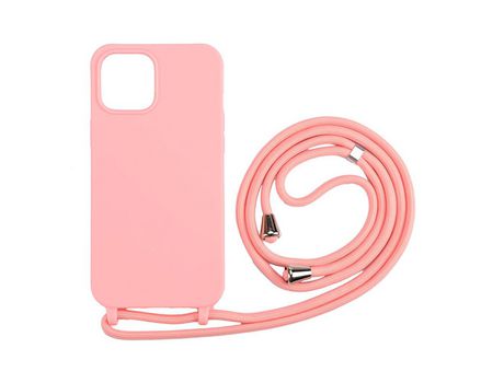 Carcasa TPU macio con talabarte multifuncional rosa claro por Apple iPhone 12 Pro Max