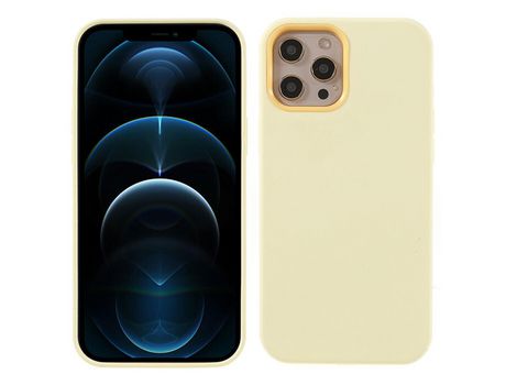 Funda silicone sólido amarillo cremoso por iPhone 12 Pro Max 6.7