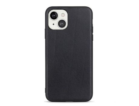Funda TPU + couro genuino negro a prueba de choques por iPhone 13 6.1