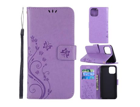Carcasa PU polilla roxo claro por Apple iPhone XS/X 5.8 pouces (2019)