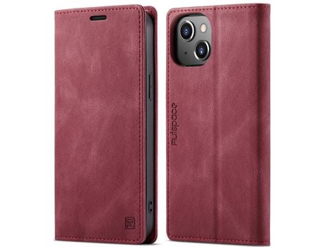 Funda PU + TPU retro fosco autoabsorbente con fundo rojo por iPhone 13 6.1