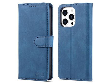 Funda PU + TPU AZNS anti-queda Anti-lágrimas con verso azul por iPhone 13 Pro Max 6.7