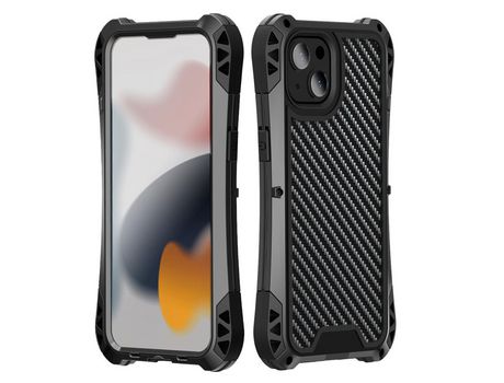 Funda silicone R-JUST a prueba de choques híbrido negro por iPhone 13 6.1