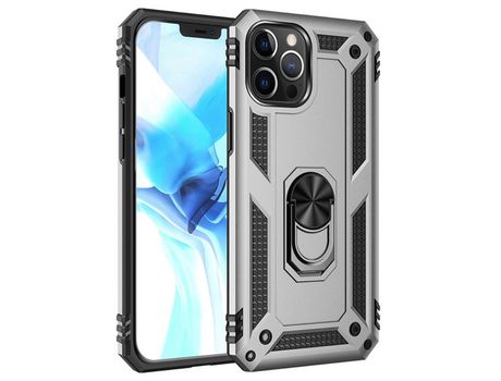 Carcasa TPU combinación de armadura con muleta Gris por Apple iPhone 12 Pro Max
