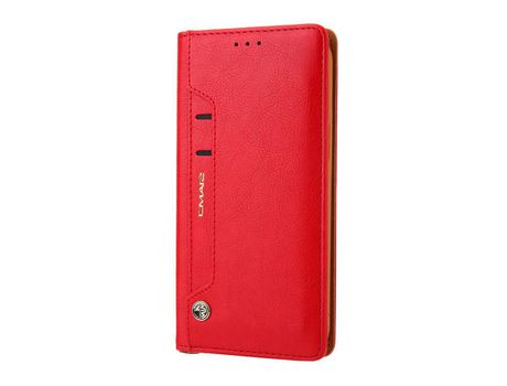 Carcasa PU con suporte por tarjeta rojo por Apple iPhone 12 Pro Max