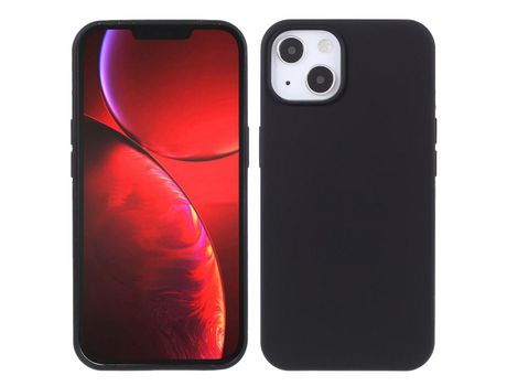 Funda silicone sólido negro a prueba de choques por iPhone 13 6.1