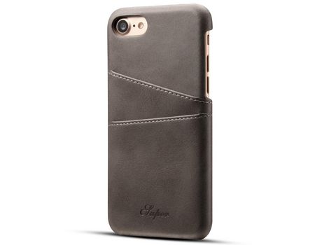 Funda TPU + PU super resistente Anti-lágrimas con slots de tarjeta cinza por iPhone SE (2nd Gen)/8 Plus 5.5 inch/7 4.7