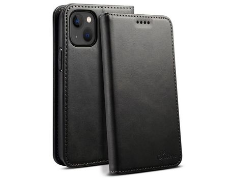 Funda PU Anti-lágrimas con soporte negro por iPhone 13 mini 5.4