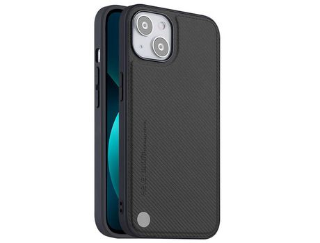 Funda TPU + PU X-LEVEL textura de fibra de carbono a prueba de choques negro por iPhone 13 6.1