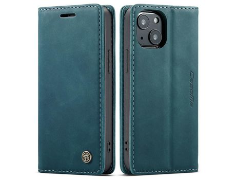 Funda PU + TPU anti-queda magnético autoabsorbente con verso azul por iPhone 13 6.1