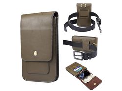 Carcasa PU Clipe de cinto universal resistente ao desgaste de 4,7-5,5 pulgadas verde por Apple iPhone Samsung Huawei