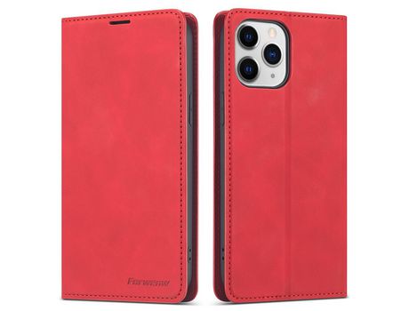 Funda PU + TPU toque de pele con poseedores de tarjeta rojo por iPhone 13 Pro Max 6.7