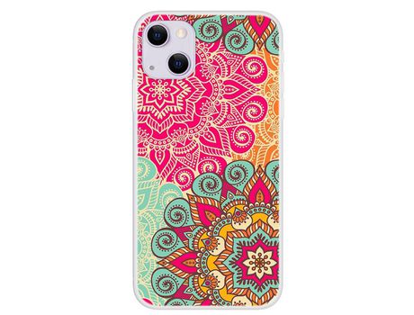 Funda TPU flores de patrón flexível por iPhone 13 mini 5.4