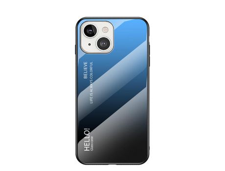 Funda TPU patrón gradiente resistente a riscos híbrido gradiente azul-negro por iPhone 13 6.1