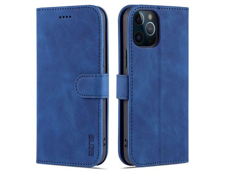 Funda PU + TPU AZNS versátil con suporte azul por iPhone 12 Pro Max 6.7
