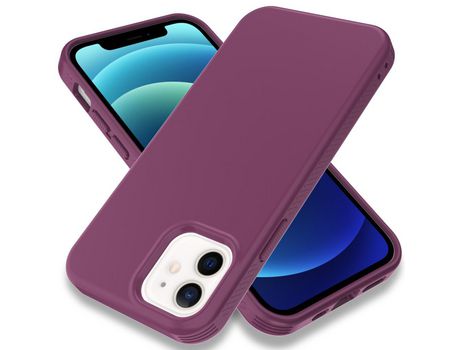 Funda TPU fino a prueba de choques rojo pêssego anti-impresión digital por iPhone 12/12 Pro 6.1