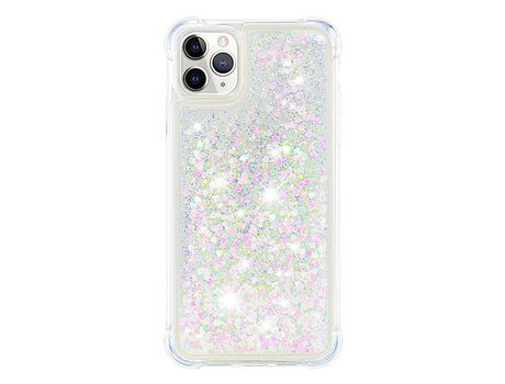 Funda TPU fluindo flutuando corazones brilhantes por iPhone 11 Pro Max 6.5