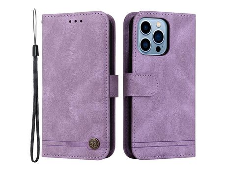 Funda PU + TPU con suporte y bandolera roxa por iPhone 13 Pro 6.1