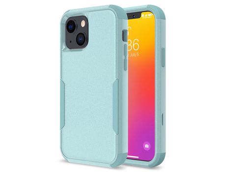 Funda TPU 3 en 1 desmontable a prueba de choques Anti-lágrimas Verde cinza por iPhone 13 mini 5.4
