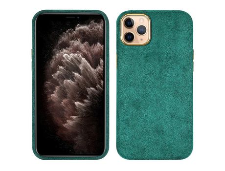 Funda TPU + PU verde por iPhone 11 Pro Max 6.5