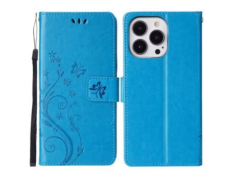 Funda PU + TPU con suporte na cor azul por iPhone 13 Pro Max 6.7