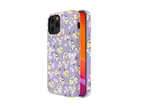 Carcasa TPU con a folha magnética roxa/flores amarelas por Apple iPhone 12 Max/12 Pro 6.1