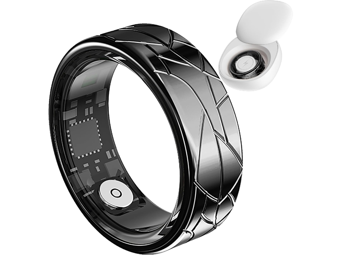 Anillo Inteligente Con Métricas De Salud En Tiempo Real. Incluye Estuche De Carga (Negro, 12#). CHRUI