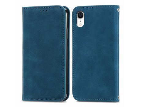 Funda TPU + PU magnético azul por iPhone XR 6.1