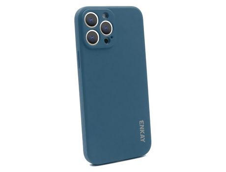 Funda silicone ENKAY anti-queda a prueba de choques cor sólida azul escuro por iPhone 13 Pro 6.1