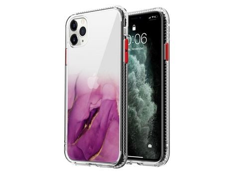 Carcasa TPU teste patrón de mármol de combinación roxo por Apple iPhone 12 Max/12 Pro 6.1