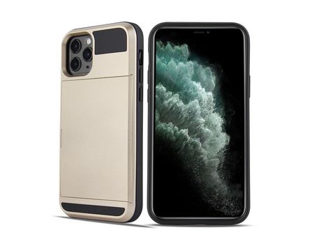 Carcasa TPU deslizamento con suporte por tarjeta ouro por Apple iPhone 12 5.4