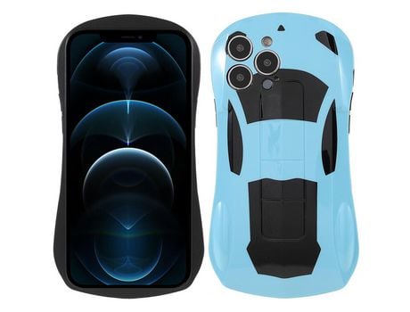 Funda TPU Estilo de carro esportivo 3D anti-poeira azul por iPhone 12 Pro 6.1